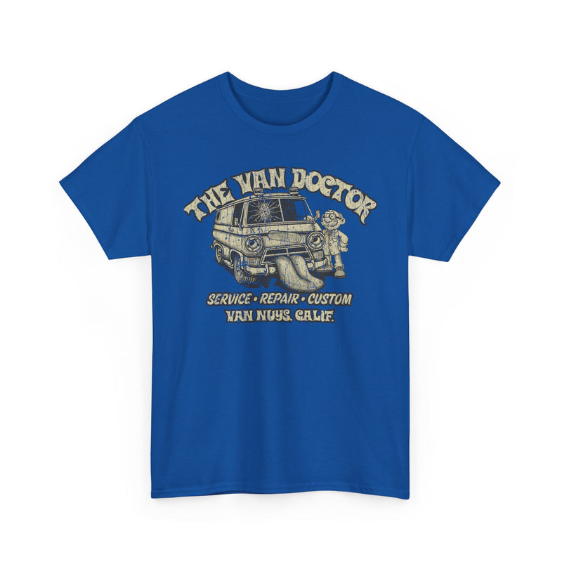 Load image into Gallery viewer, The Van Doctor 1971 Van Nuys California Service Repair Custom Auto Body Car Shop T-shirt
