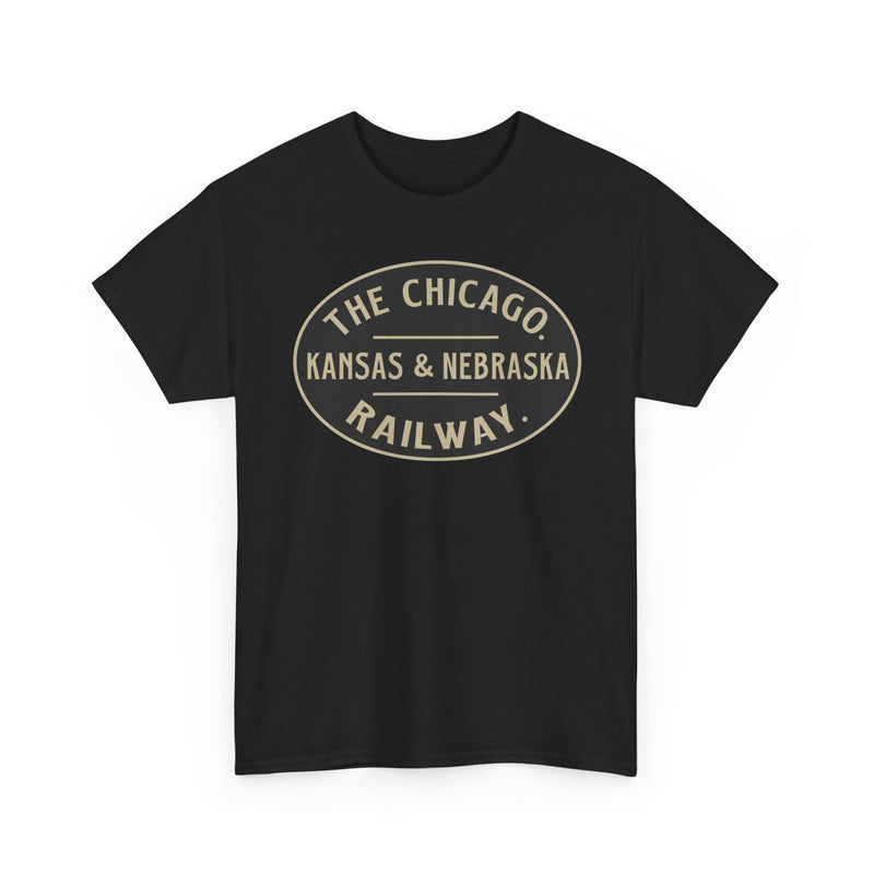Load image into Gallery viewer, Chicago Kansas Nebraska Railway Vintage Railroad Logo T-Shirt
