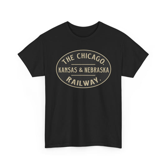 Chicago Kansas Nebraska Railway Vintage Railroad Logo T-Shirt