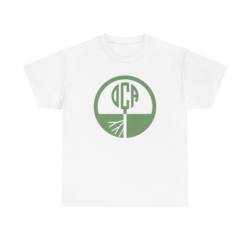 Load image into Gallery viewer, DCA Outdoor T-Shirt Defunct Outdoor Recreation Company Bankrupt Logo Tee
