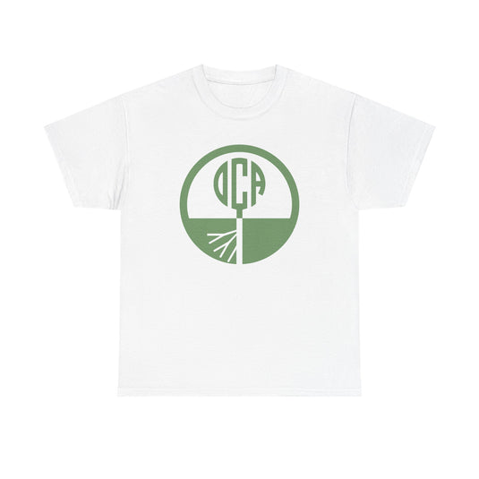 DCA Outdoor T-Shirt Defunct Outdoor Recreation Company Bankrupt Logo Tee