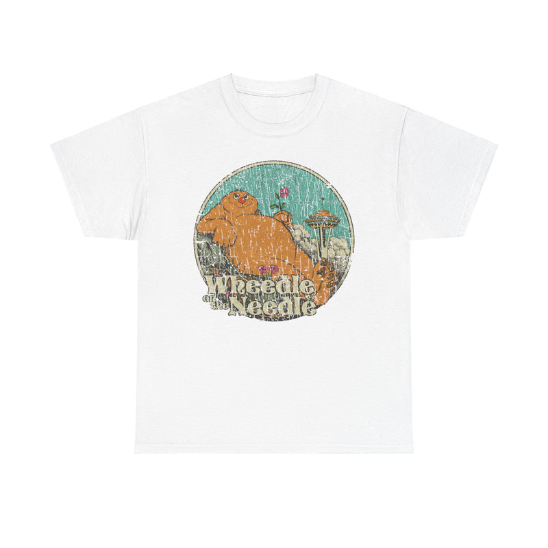 Load image into Gallery viewer, Wheedle on the Needle 1974 Seattle Washington Nostalgic Illustrated Book T-shirt
