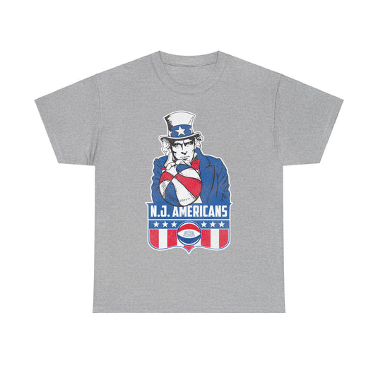 New Jersey Americans Uncle Sam Basketball Nostalgic Retro T-shirt