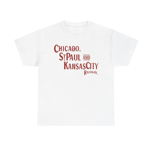 Chicago St Paul Kansas City Railway Railroad Logo Vintage T-Shirt