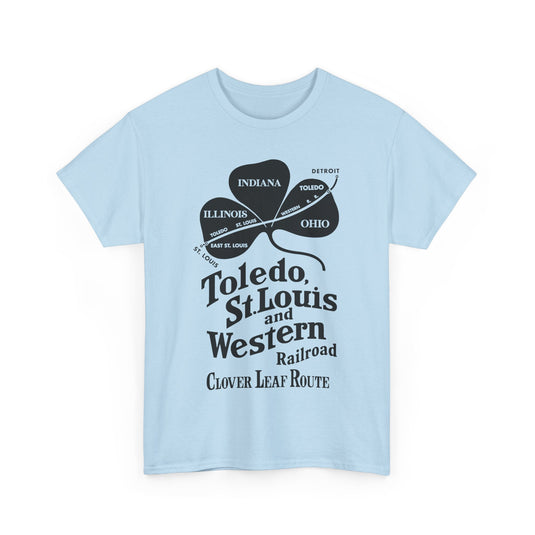 Toledo St Louis Western Clover Leaf Route Railroad Logo T-Shirt