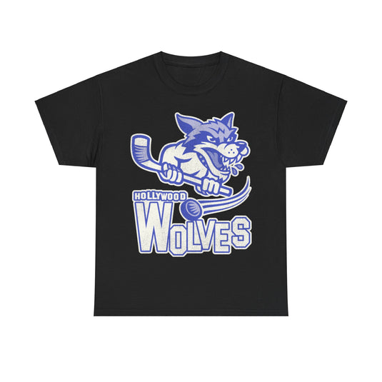 Hollywood Wolves Hockey Team Nostalgic Logo T-shirt