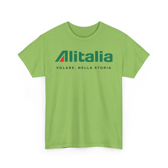 Alitalia Volare Nella Storia Vintage Italian Airline Logo Aviation T-shirt