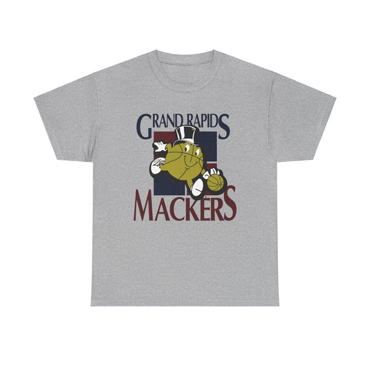 Grand Rapids Mackers Michigan CBA Basketball 1994-1996 T-shirt