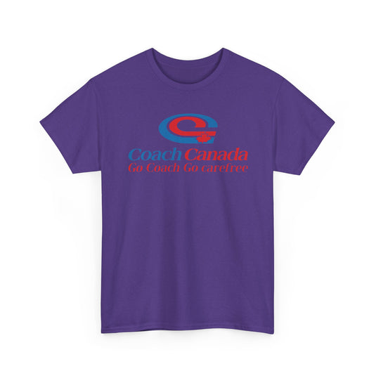 Coach Canada Go Coach Go Carefree Logo Graphic T-Shirt Rare Defunct Brand Tee