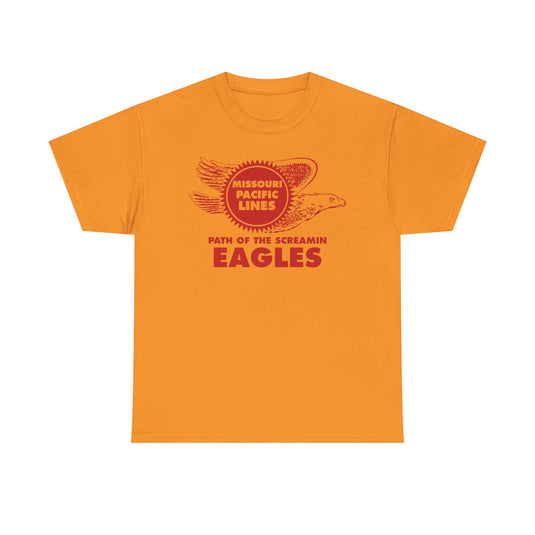 Missouri Pacific Lines Screaming Eagles Railroad Logo Vintage T-Shirt
