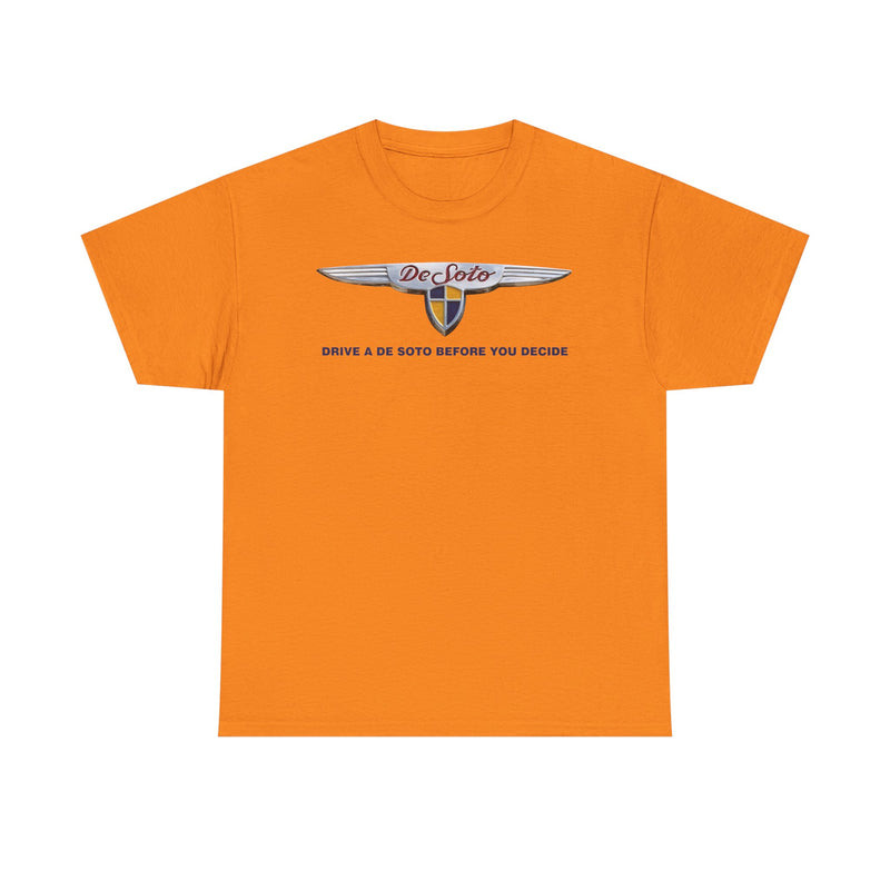 Load image into Gallery viewer, DeSoto Drive Before You Decide Chrome Wing Emblem T-shirt
