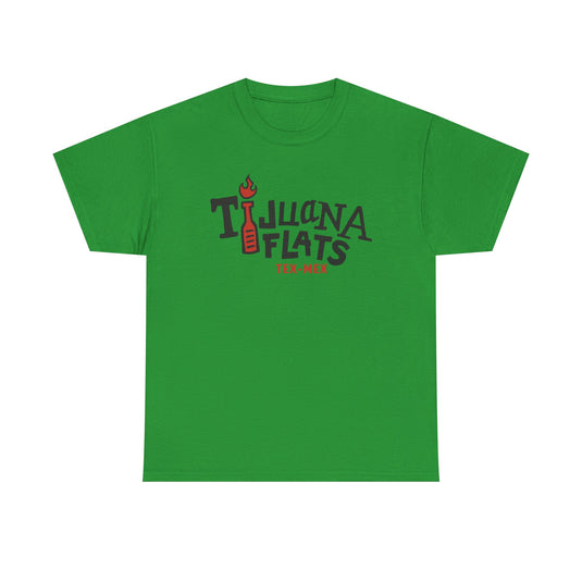 Tijuana Flats Tex-Mex T-Shirt Bankrupt Restaurant Chain Logo Tee