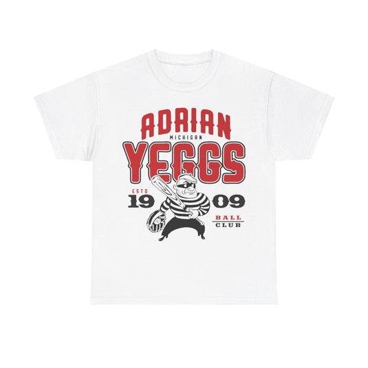 Adrian Yeggs Est 1909 Michigan Baseball T-shirt