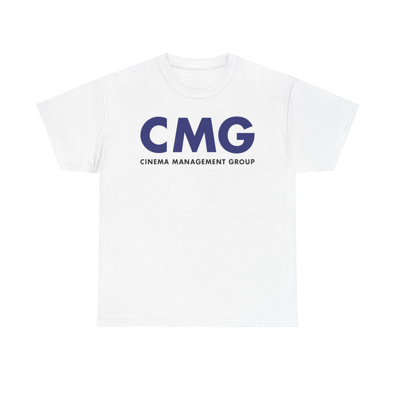 Load image into Gallery viewer, Cinema Management Group CMG T-Shirt Bankrupt Movie Theater Logo Tee
