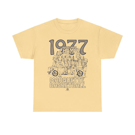 Marquette National Basketball Champions 1977 Nostalgic Retro T-shirt