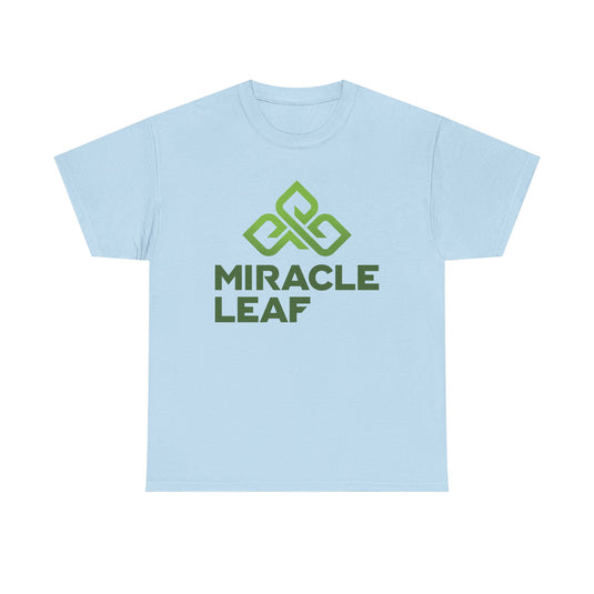 Miracle Leaf Medical Marijuana T-Shirt Defunct Dispensary Bankrupt Logo Tee