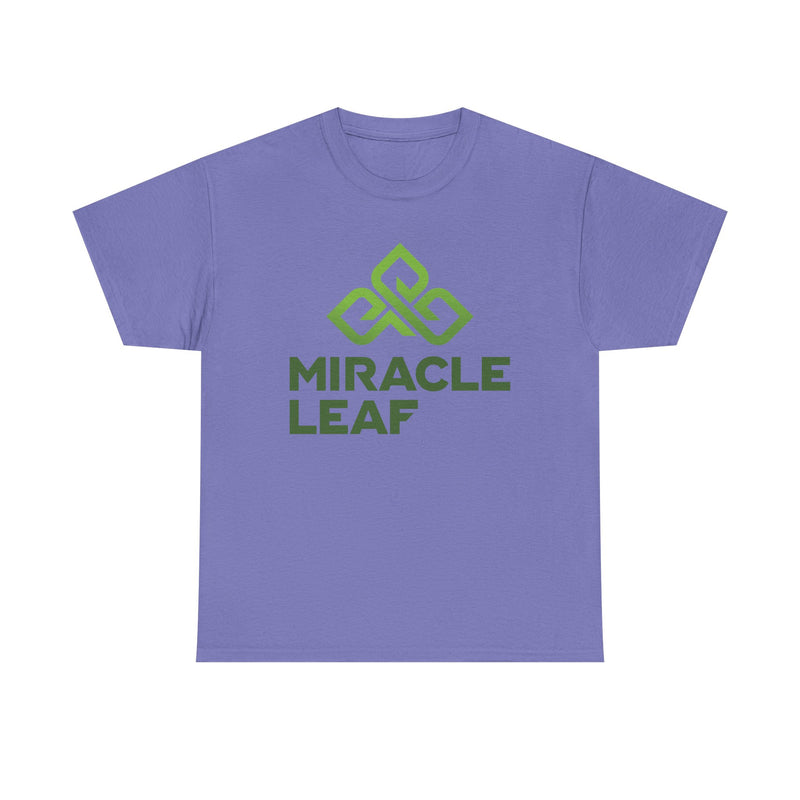 Load image into Gallery viewer, Miracle Leaf Medical Marijuana T-Shirt Defunct Dispensary Bankrupt Logo Tee
