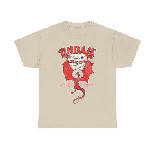 Lindale Dragons Nostalgic Retro Baseball Team T-shirt