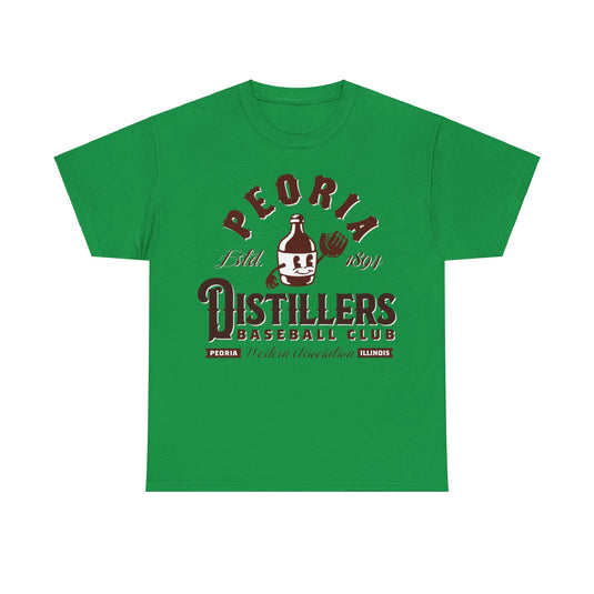 Peoria Distiller Est 1894 Illinois Baseball T-shirt