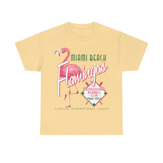 Miami Beach Flamingos Est 1940 Florida Baseball T-shirt