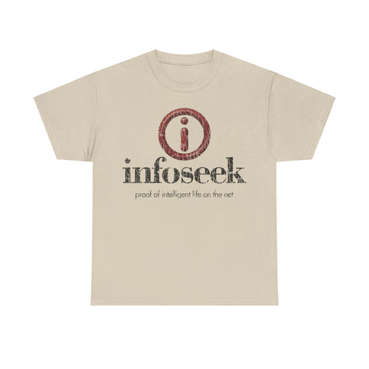 Infoseek Website Logo 1994 Distressed Print T-shirt