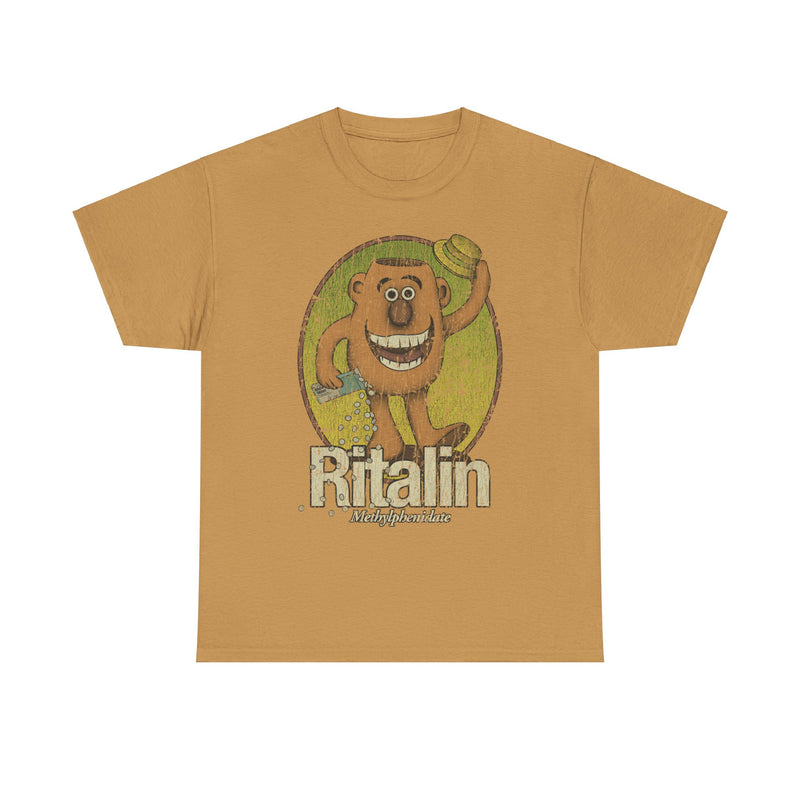Load image into Gallery viewer, Ritalin Man 1975 Methylphenidate Advertising Logo T-shirt
