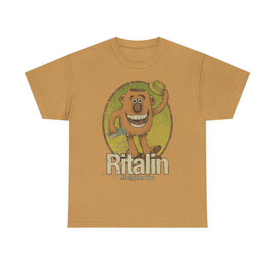 Ritalin Man 1975 Methylphenidate Advertising Logo T-shirt