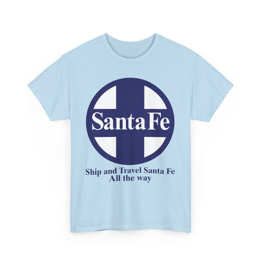 Santa Fe Cross Logo Ship Travel Railroad Vintage Train T-Shirt