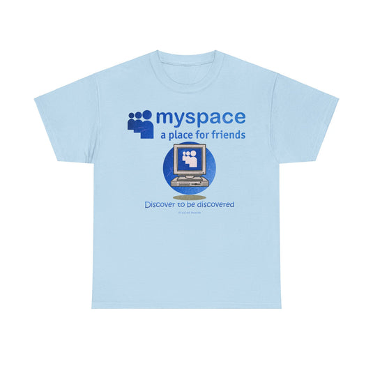 MySpace A Place for Friends Website Nostalgic Tribute T-Shirt