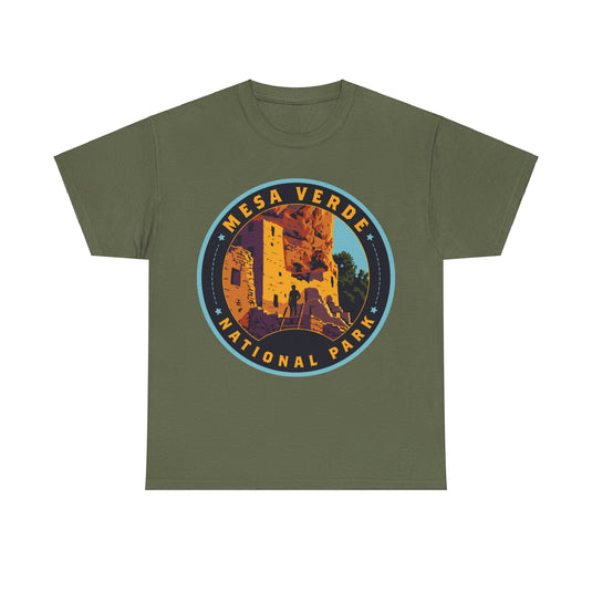 Mesa Verde National Park Colorado Round Logo T-shirt