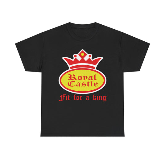 Royal Castle Fit For King Vintage Restaurant Logo Burger T-Shirt