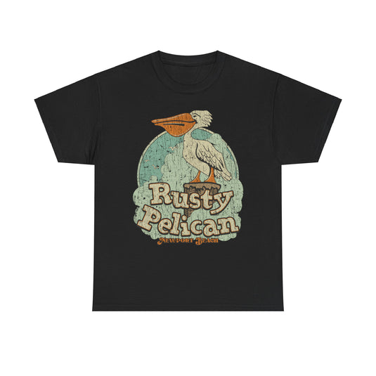 The Rusty Pelican 1972 Newport Beach California Seafood Restaurant Nostalgic T-shirt