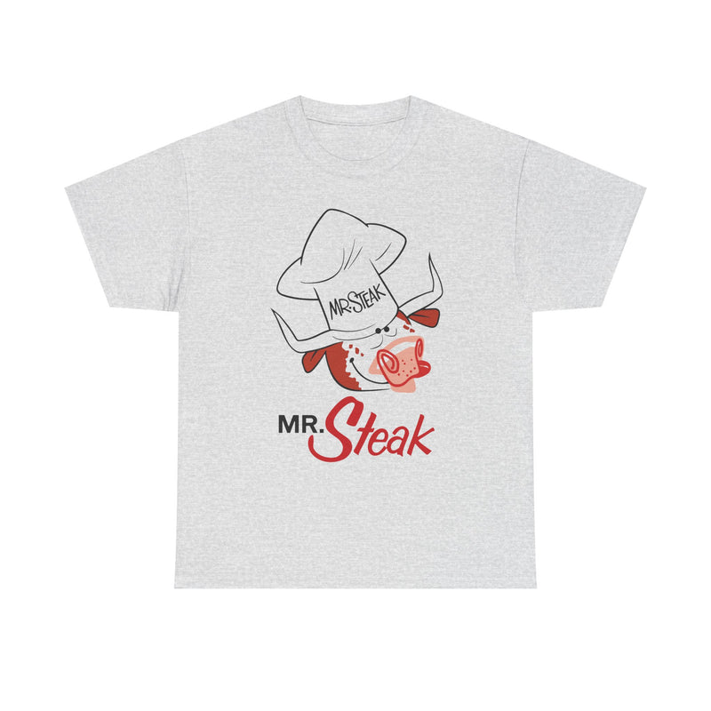 Load image into Gallery viewer, Mr. Steak T-Shirt - Steakhouse Restaurant Industry Defunct Logo Tee
