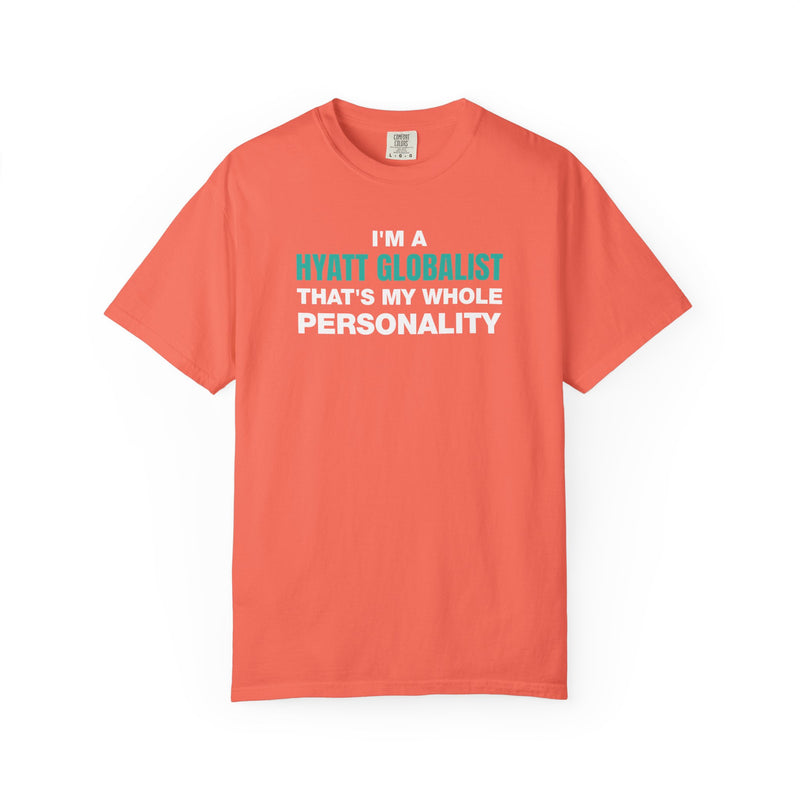 Load image into Gallery viewer, Hyatt Globalist Personality Credit Card Points Miles Travel Teal T-shirt
