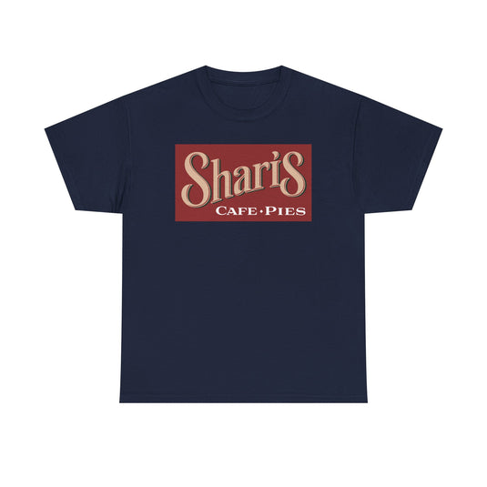 Sharis Cafe Pies T-Shirt - Restaurant Industry Defunct Logo Tee