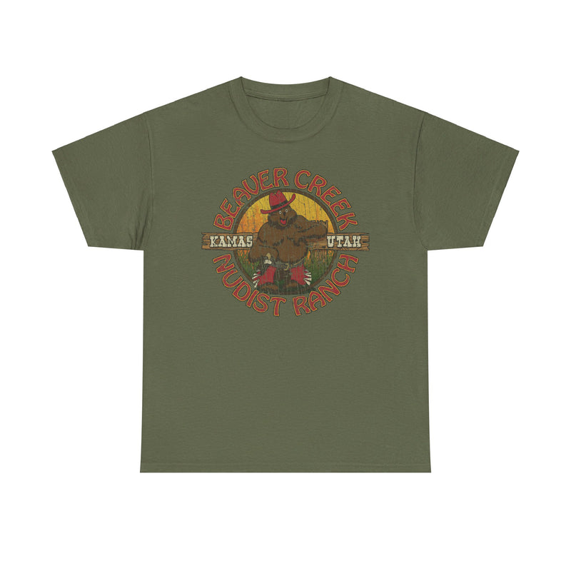 Load image into Gallery viewer, Beaver Creek Nudist Ranch Kamas Utah T-shirt
