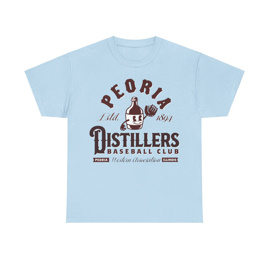 Peoria Distiller Est 1894 Illinois Baseball T-shirt