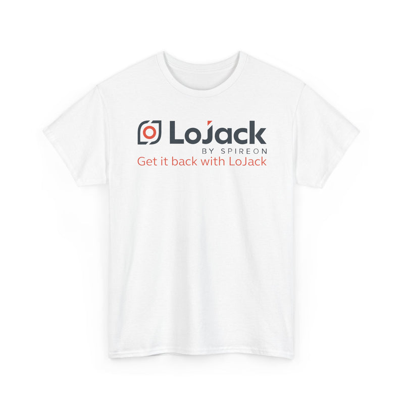 Load image into Gallery viewer, LoJack Defunct Car Security T-Shirt Get It Back With LoJack Spireon Tech Tee
