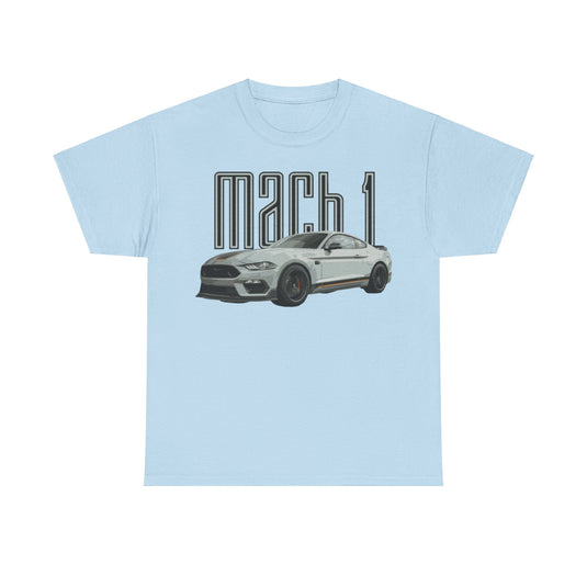 Ford Mustang Mach 1 Car Distressed Print T-shirt