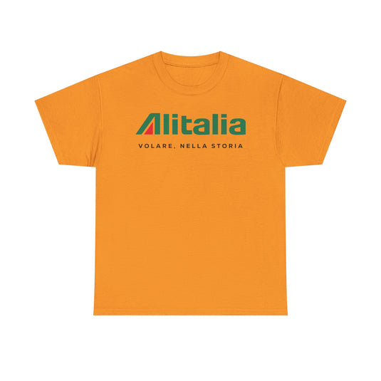 Alitalia Volare Nella Storia Vintage Italian Airline Logo Aviation T-shirt