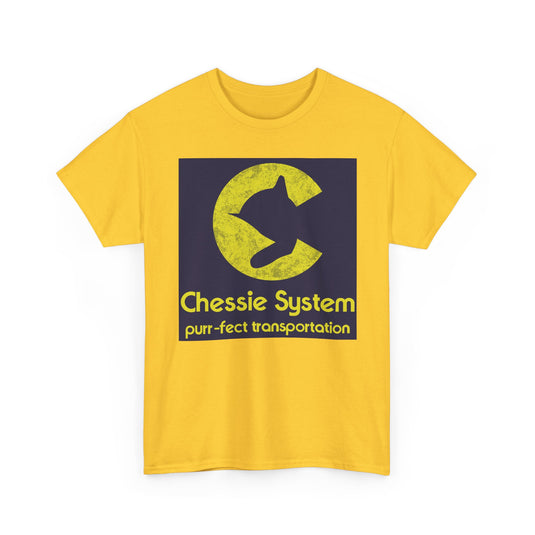 Chessie System Purr-fect Transportation Railroad Logo Train T-Shirt