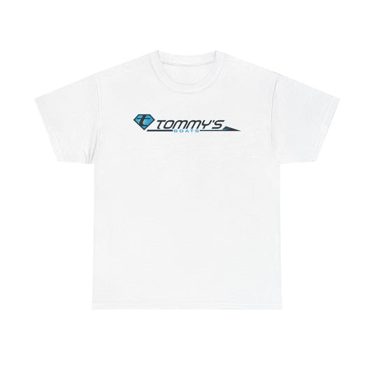 Tommy's Boats T-Shirt Bankrupt Boat Dealer Defunct Company Logo Tee