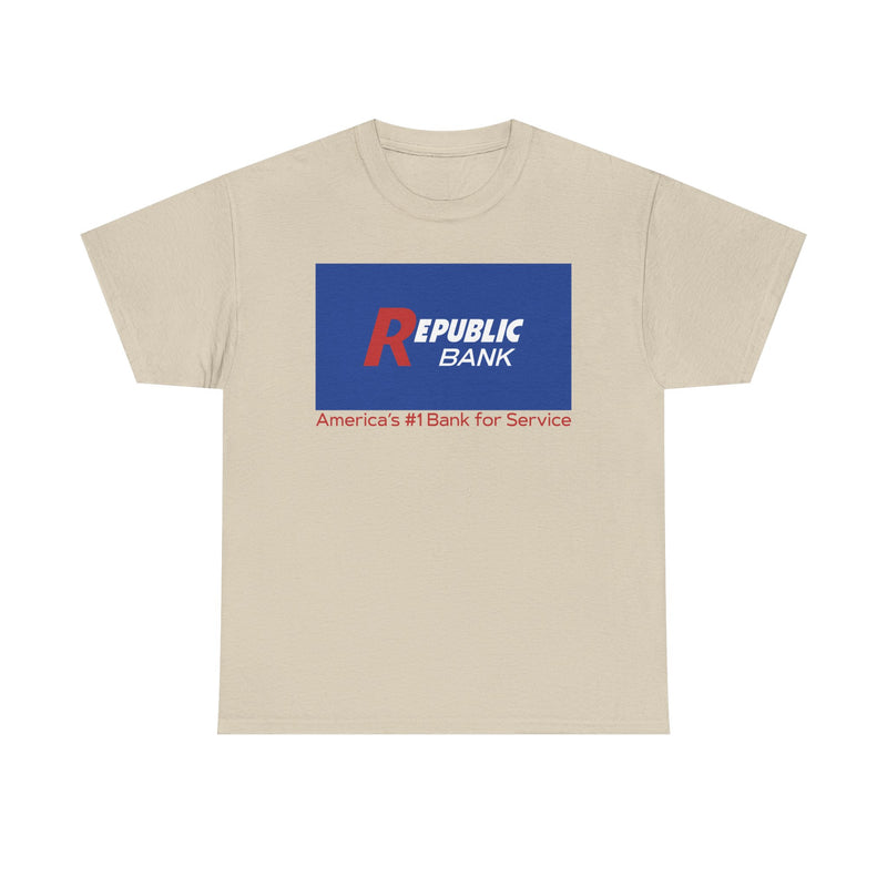 Load image into Gallery viewer, Republic Bank America&#39;s #1 Bank For Service T-Shirt Financial Logo
