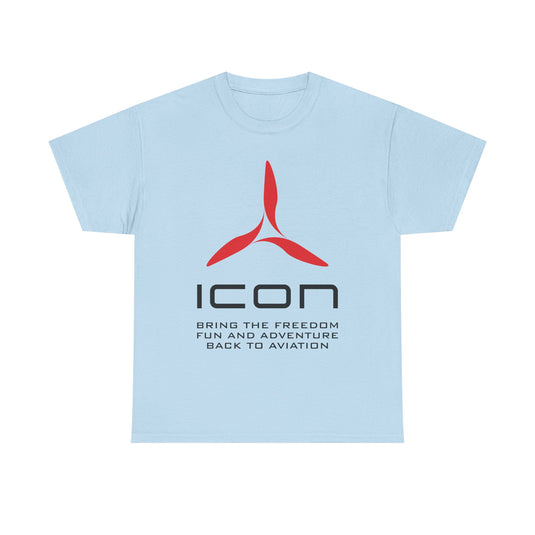 ICON Aircraft Defunct Aviation T-Shirt Fun Adventure Freedom Flying Pilot Tee