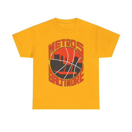 Baltimore Metros Maryland Continental Basketball Association 1978-1979 T-shirt