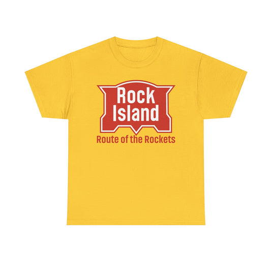 Rock Island Route of Rockets Vintage Railroad Logo T-Shirt