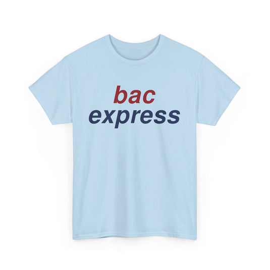 BAC Express Red Blue Two-Tone Aviation Commuter Airline Retro Logo T-shirt