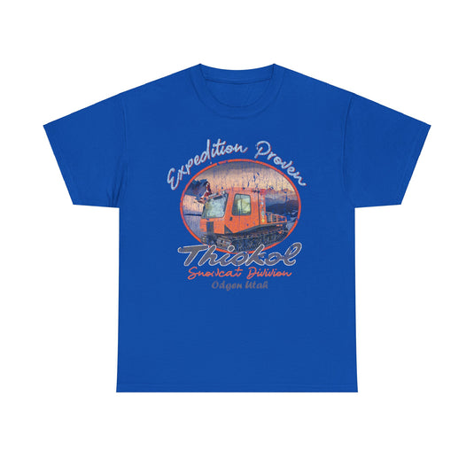 Thiokol Snowcat Division 1929 Ogden Utah Expedition Proven Snowmobile T-shirt