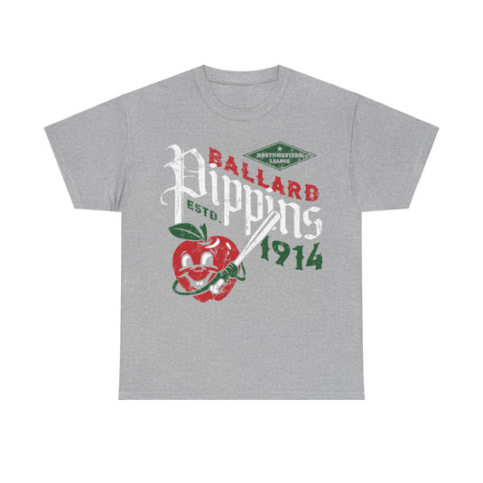 Ballard Pippins Est 1914 Seattle Washington Baseball T-shirt