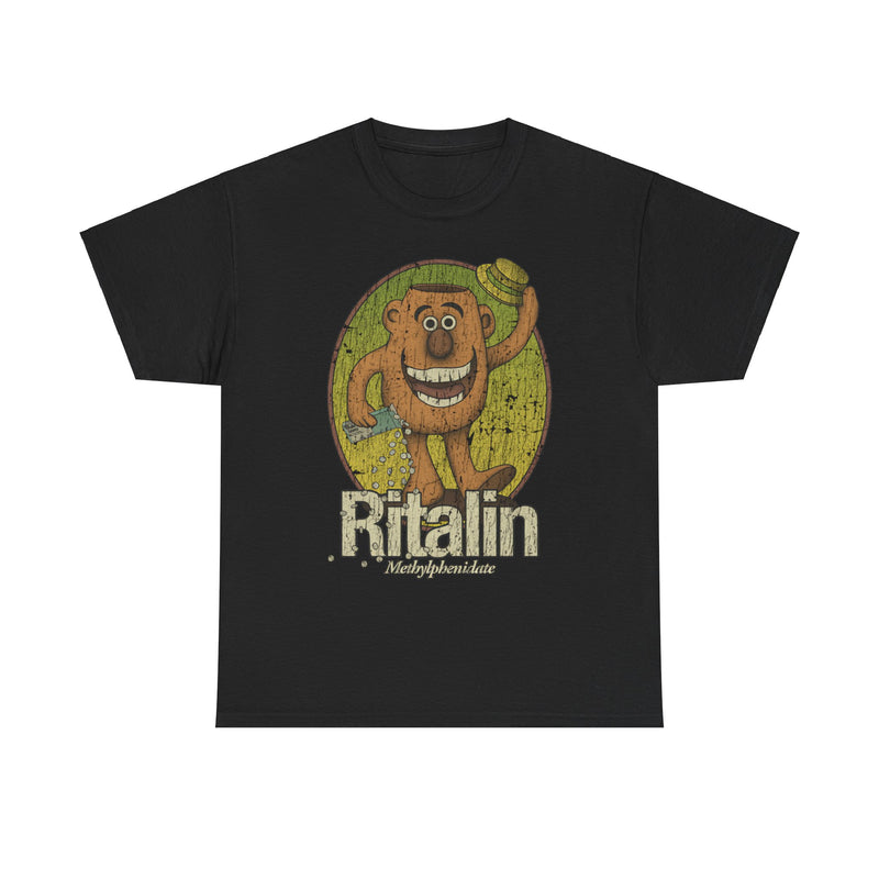 Load image into Gallery viewer, Ritalin Man 1975 Methylphenidate Advertising Logo T-shirt
